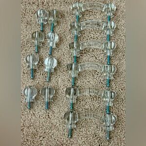 Elegant Clear Glass Drawer Knobs and Pulls Set